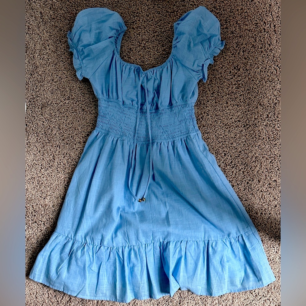 Blue Ruffled Dress